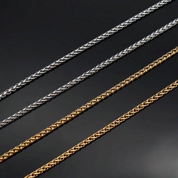 3mm Stainless Steel Flower Basket Chain, Titanium Steel Jewelry Link - 图片 2
