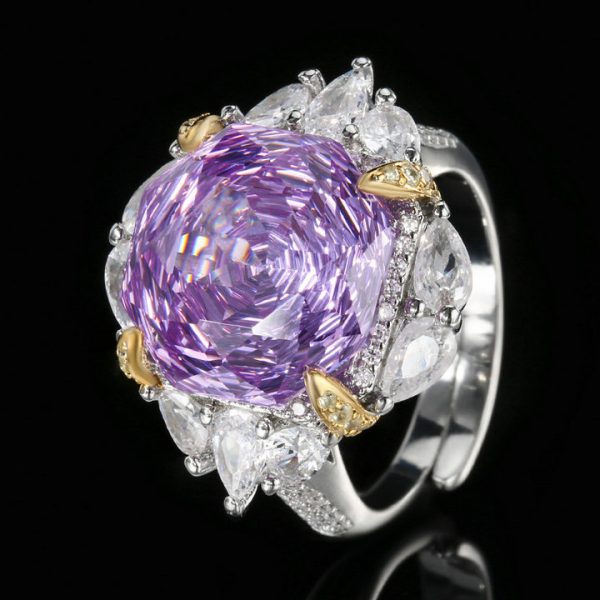 Bulk Wholesale of Luxury Jewelry Set with Rose Cut Stones, Gold Plated on Brass Base, 14mm for Female Lead - 图片 2