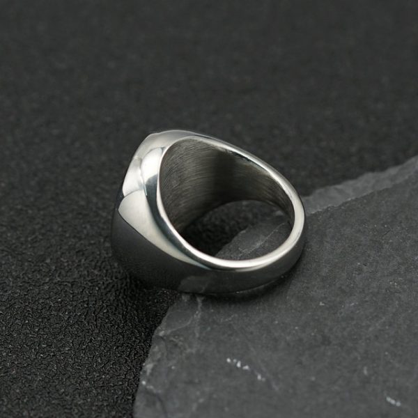Ancient Egyptian Horus Eye Stainless Steel Ring, Pharaoh Eagle Head God's Eye Ring - 图片 2