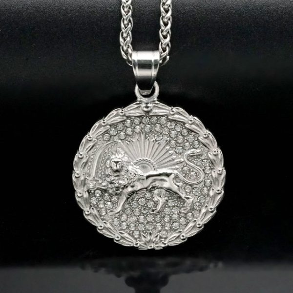 Lion Stainless Steel Animal Pendant - 图片 3