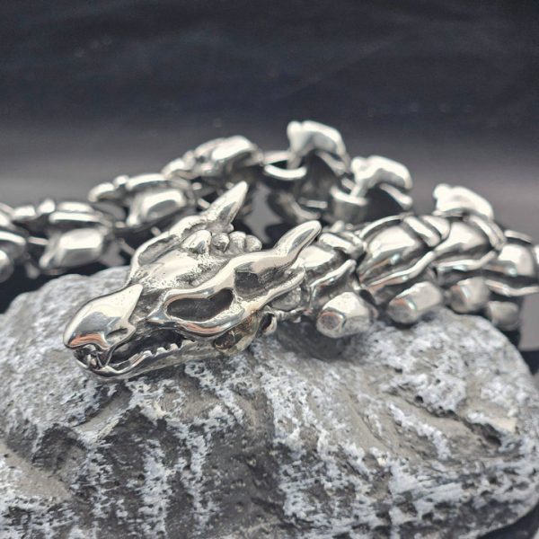 Titanium Steel Dragon-shaped Dragon Scale Bracelet - 图片 2