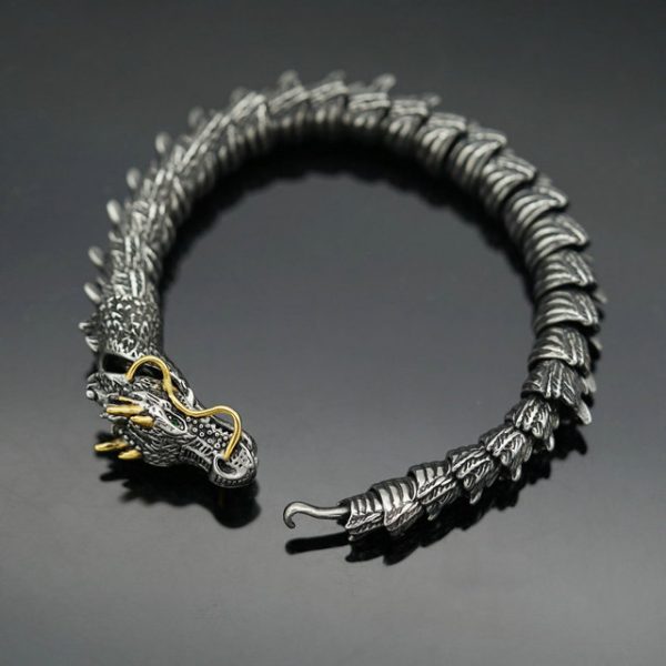 Retro domineering titanium steel faucet bracelet Retro stainless steel keel bracelet - 图片 2