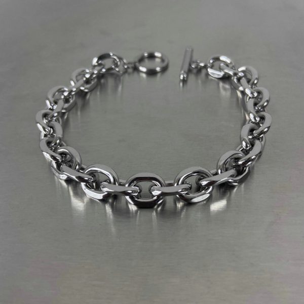 Men's Bracelet with OT Clasp, Titanium Steel, Non-Fading, Simple and Versatile, High-End Feeling Accessory for Women - 图片 2