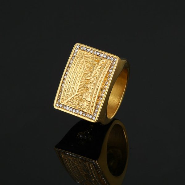 Men's Stainless Steel Ring with Classic Retro World Famous Painting of Judas Thirteen Apostles - 图片 3