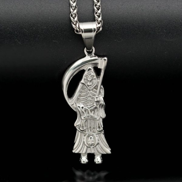 Stainless steel death sickle pendant neck - 图片 2