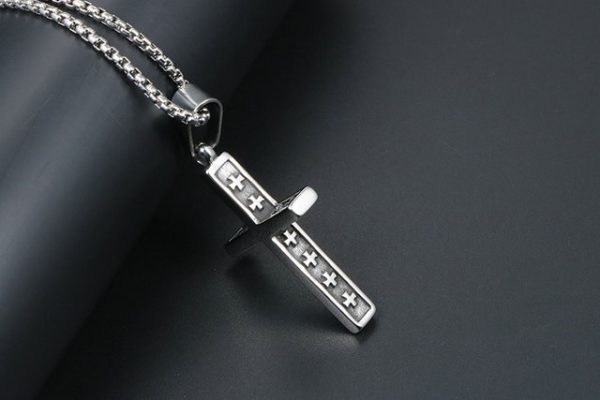 Religious necklaces, vintage delicate cross pendants - 图片 2