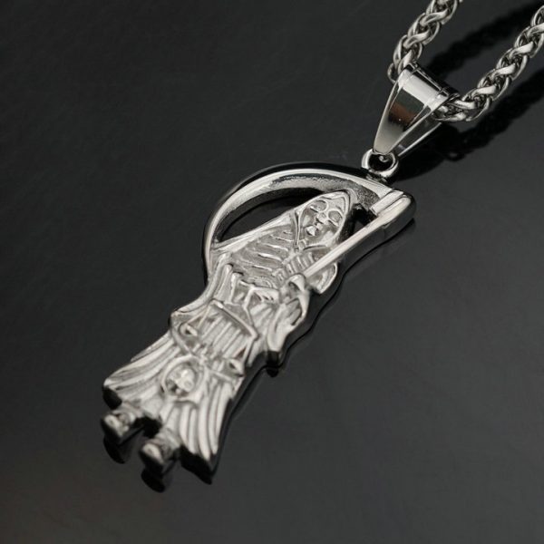 Stainless steel death sickle pendant neck - 图片 3