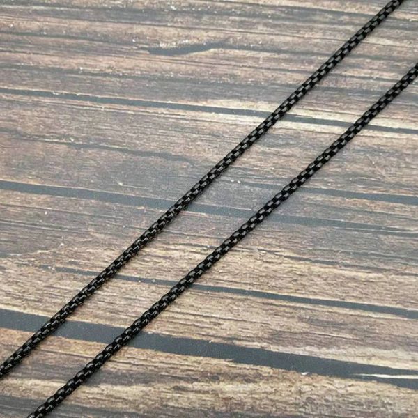 Square Pearl Stainless Steel Necklace, Titanium Steel Jewelry Chain, Hip-Hop Trendy Versatile Link - 图片 4