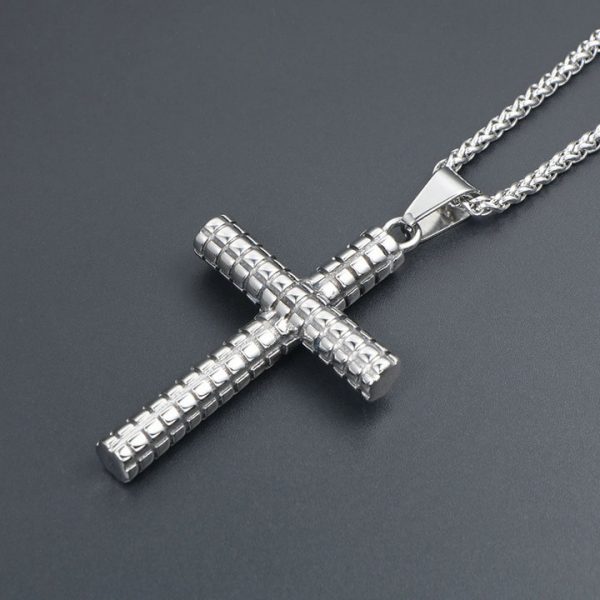 Cross necklace for men's simple pendant motorcycle pattern accessories