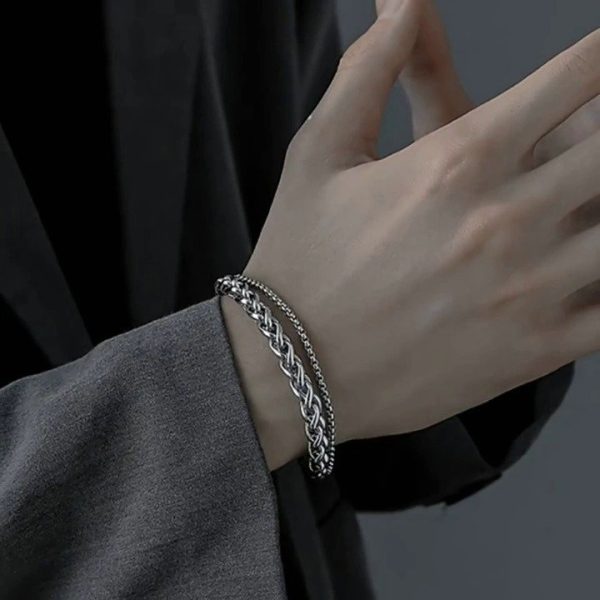 Men's New Stainless Steel Double-Layer Dragonbone Bracelet, Non-Fading High-End Feeling, Versatile Accessory for Women