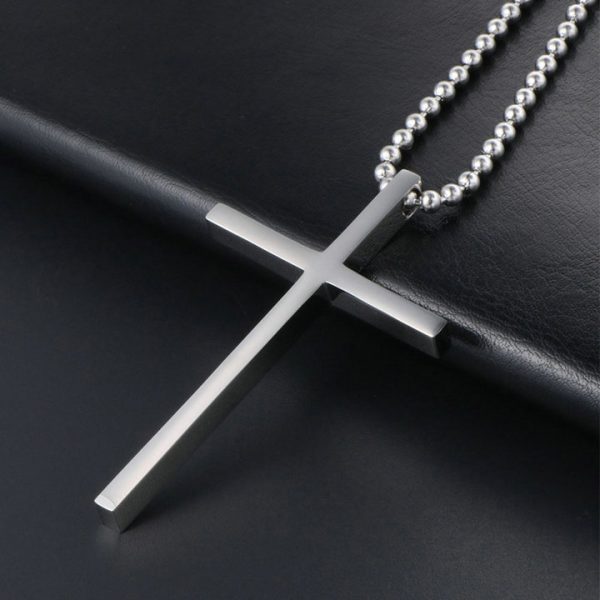 Titanium steel pendant couple cross - 图片 2