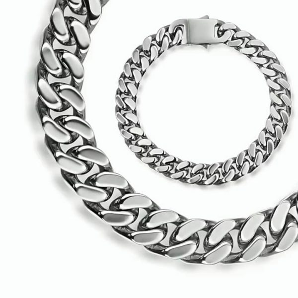 Titanium Steel Cuban Bracelet for Men, Non-Fading, Majestic and Unique Trendy Hip Hop Jewelry - 图片 4