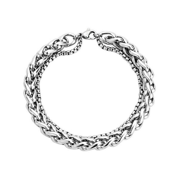 Men's New Stainless Steel Double-Layer Dragonbone Bracelet, Non-Fading High-End Feeling, Versatile Accessory for Women - 图片 4