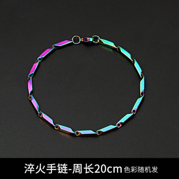 Men's Trendy Titanium Steel Handchain, Non-Fading Simple and Reserved Style, High-End Feeling, Uncommon Bracelet for Men, Male Jewelry - 图片 4