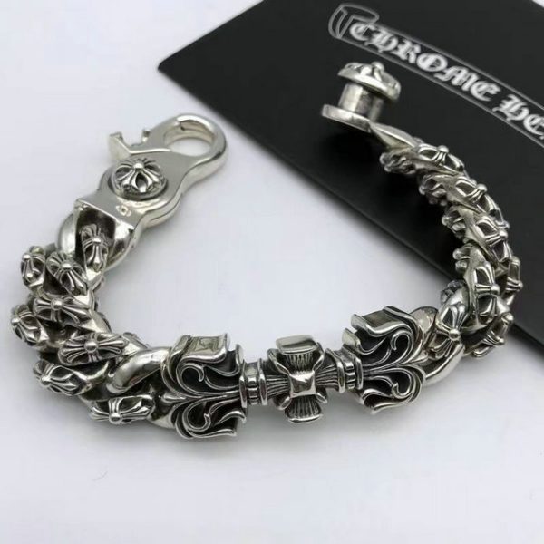 Domineering cross men's tide European and American retro bracelet - 图片 2