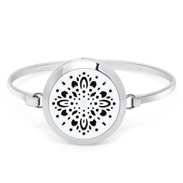 Gypsophila - Patterned Openwork Aromatherapy Essential Oil Bracelet for Couples - 图片 3