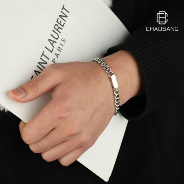 Cuban Link Bracelet New Men's Trendy Titanium Steel women‘ - 图片 2