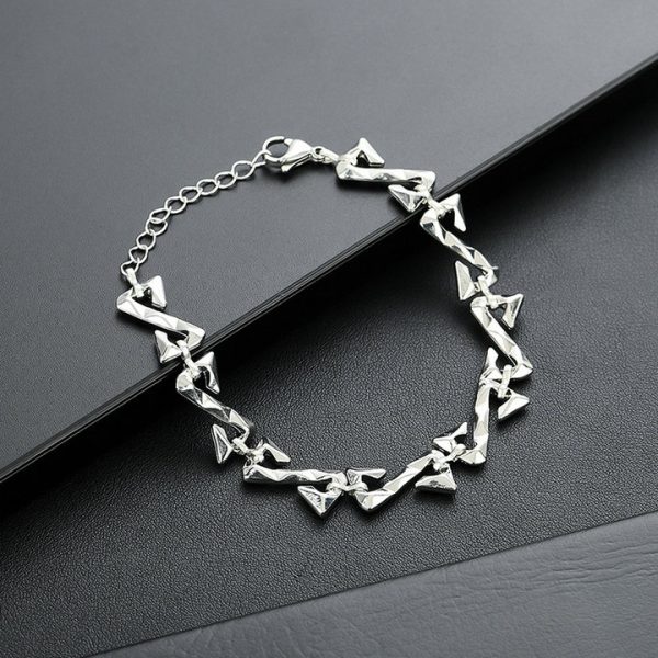 Men's and Women's Letter Bracelet, Prickly Chain for Versatile High-End Fashion, New Cuban Link Accessory - 图片 3