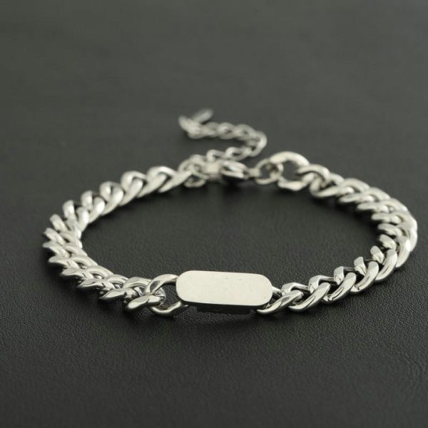 Cuban Link Bracelet New Men's Trendy Titanium Steel women‘